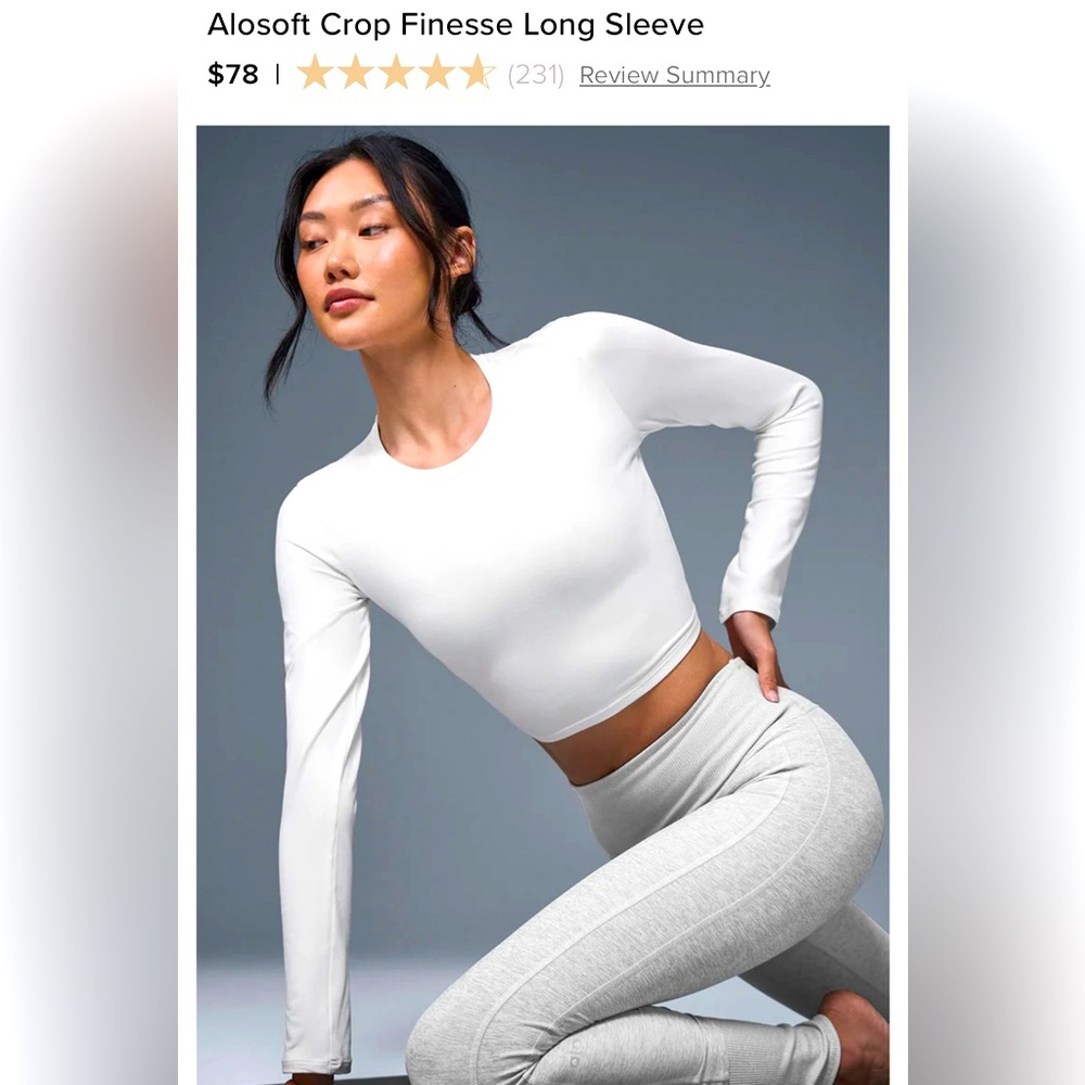 Alosoft Crop Finesse Long Sleeve